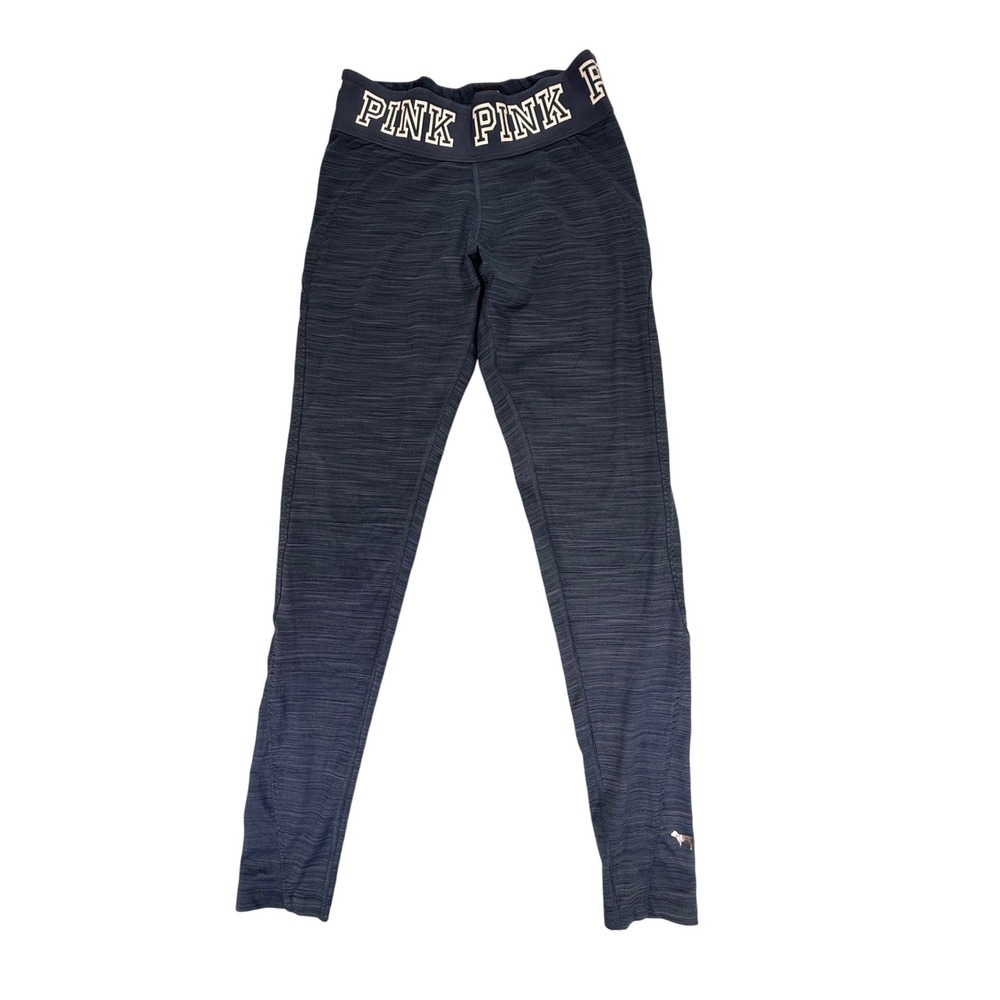 Pink Victoria's Secret Ultimate Yoga Leggings Gray Space Dye Logo Small S P